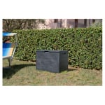 Coffre de rangement jardin résine - Anthracite - 160L - MULTIBOX WOODY 160  