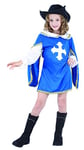 Rire Et Confetti - Fiamou033 - Déguisement pour Enfant - Costume Petite Mousquetaire Bleu - Fille - Taille S