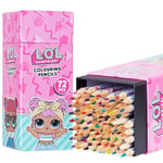 L.O.L. Surprise! Crayons de Couleur Enfant, Coffret 72 Crayons de Couleur pour Coloriage et Dessin, Couleurs Assorties