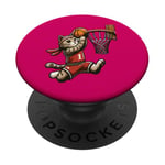 Belle idée cadeau design drôle chat qui fait du basketball PopSockets PopGrip Adhésif