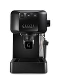 GAGGIA EG2109 BLACK Machine manuelle à café expresso, café moulu ou gaufres, 100% conçue et fabriquée en Italie, système POD pour expressi crémeux avec dosettes, pré-perfusion automatique, 15 bar
