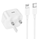 Iphone Fast Charger Cable and Plug, [Mfi Certified] Apple 20W USB C Power Adapte