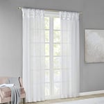 Madison Park Ceres Lot de 2 Rideaux Transparents à Pattes torsadées à Faire soi-même, Rideaux légers pour fenêtre d'intimité, filtrage de la lumière pour Chambre à Coucher et Appartement, 127 x 241,3