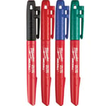 Milwaukee Inkzall Markörpenna 4-pack