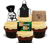 Baking Bad Edible Cupcake Toppers, Fairy Cake Bun Decorations Men Breaking Bad