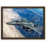 Artery8 Clashman Military US Airforce F-15 Strike Eagle Fighter Photo Artwork Framed Wall Art Print A4