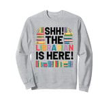 The Librarian Is Here Library Book Reading Books Bibliophile Sweatshirt