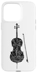 Coque pour iPhone 15 Pro Max Cello et Archet (Noir Ancien) Violoncello