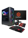 Cyberpower Blaze Gaming Pc Bundle - Amd Ryzen 5 5500, Rtx 4060, 16Gb Ram, 1Tb Ssd With 23.8In Monitor, Headset, Keyboard, Mouse &Amp; Pad