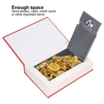 Diversion Book Safe Metal Lifelike Book Money Coin Box With Key Lock For Jewelry