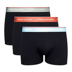 Tommy Hilfiger Boxer Homme Lot de 3 Slip Homme Sous-Vêtement, Multicolore (Vessel Blue/Dockside/Silver), S