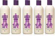 Aussie Miracle Shine Shampoo with Australian Beach Strawberry, 300 ml -Pack of 5