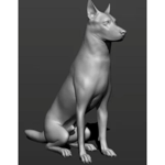 MakeIT German Shepherd Dog Statue / Ornament Memorial Multifärg M