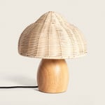 Lampe à Poser Bois et Rotin Karava Naturel