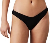 Calvin Klein Women's Delta Brazilian V-Shape Bikini Bottoms, Black (Pvh Black), S