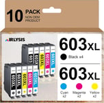 603Xl Multipack Cartouche D'Encre Pour Epson 603 Xl Pour Expression Home Xp-2100 Xp-2105 Xp-2150 Xp-2155 Xp-3100 Xp-3150 Xp-3155 Xp-4100 Xp-4150 Wf-2810 (10 Pack)