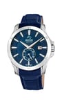 JAGUAR J878/2 Montre de la Collection ACAMAR avec boîtier de 44 mm Bracelet en Cuir Bleu foncé pour Homme