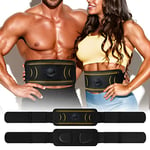 EMS Muscle Stimulator Abs Trainer, Abdominal Trainer with USB Rechargeable, 6 Modes & 8 Intensities Ab Trainer Belt for Men & Women Home Body Fitness Stimulator