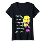 Womens Faith is not clinging, it is letting go | Alan Watts V-Neck T-Shirt