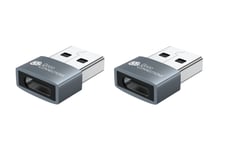 Good Connections Adapter Usb 2.0 Plugg A Til Usb-C-Kontakt Aluminiumshus Grått Sett Med 2 Bra - Med Høykvalitets Usb 2.0-Adapteren Fra Good Connections® Kan Du Plugge Og Spille Av Usb-C™-Kabelen Med En Usb-A-Kontakt I Ingen Tid Koble Til. Adapteren