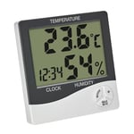 TFA Dostmann 30.5058.02 Mini thermomètre-hygromètre numérique intérieur, thermomètre d'ambiance, mesure de l'humidité et de la température, pour contrôle du climat ambiant, max. min, horloge et date