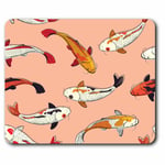 Computer Mouse Mat - Koi Carp Goldfish Fish Art Drawing Office Gift #21763