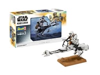 Revell 06786 Speeder Bike : The Mandalorian Maquette en plastique non construit/non peinte à l'échelle 1/12, blanc