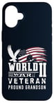 iPhone 16 Plus World War II 2 Veteran Proud Grandson Service Eagle Flag Case