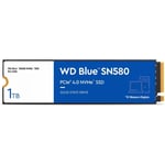 WD Blue SN580 1 TB, SSD (blue/white, PCIe 4.0 x4, NVMe, M.2 2280)