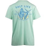 Salt Life Livin The Dream Short Sleeve Salt Wash Tee, Sea Glass, Small