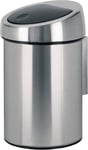 Brabantia 3L Touch Bin with Removable Bucket Matt Steel Fingerprint Proof Small