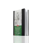 Derwent Academy Hardcover Sketchbook A5, 128 Sheets/64 Pages Of 135gsm Paper, Smooth Surface, Perforated Edges, For Aspiring Artists, Ideal for Drawing, Sketching, Colouring, Premium Quality, 2306011