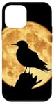 Coque pour iPhone 12 mini Silhouette de Sterne à ailes blanches Pleine Lune Oiseau Art