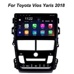 SADGE GPS Système De Navigation avec 9 Pouces À Écran Tactile pour Toyota Vios Yaris 2018 Android Voiture Appareil De Navigation avec La Musique Bluetooth WiFi 4 G Support pour 64g SD