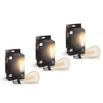 Philips Hue - 3x E27 Filament ST72 - White  Ambiance - Bundle