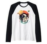 Astronaut Cosmic Adventure in Space Raglan Baseball Tee