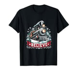 All Aboard Polar Express North Pole Xmas Santa Tee T-Shirt