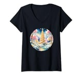 Womens Christmastree in the fairytale forest 14 V-Neck T-Shirt