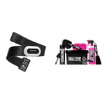 Garmin HRM-Pro Plus - Premium Chest Strap for Recording Heart Rate and Running Efficiency Values & Muc-Off 250US 8 In 1 Bicycle Cleaning Kit - Great Gift For Bike Lovers - Includes Bike Cleaner