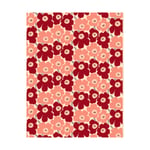 Marimekko Pieni Unikko tyg bomull Cotton-dark cherry-rosa