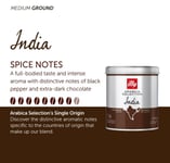 Illy Arabica Selection INDIA Caffe Macinato Ground Coffee 125g (Pack of 12)