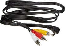 Câble Vidéo Hq Jack Vers Rca - Longueur : 1,5 M - Prise Jack 4 Broches - 3,5 Mm Vers 3 X Rca Mâle - Câble De Connexion Vidéo Jack Vers Rca - Blindé - Couleur : Noir