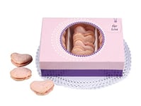 Dr.Oetker Present-Box (pour macarons et biscuits) Set de 2 17x12x6 cm en rose, tissu, rose/violet, 17 x 12 x 6 cm