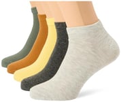 JACK & JONES Men's Jacben Short Socks Pack of 5, Pineapple slice/pack: Meerkat-Laurel wreath-DGM-LGM, One Size