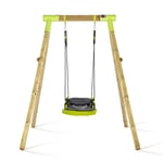 Plumplay Swing Set Kid Child w/Roundpole Frame & Nest Swing Wooden Spider Monkey