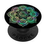 PopSockets Green Flower Mandala Pop Mount Socket Knob Divine Mandala PopSockets PopGrip: Swappable Grip for Phones & Tablets