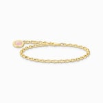 Thomas Sabo Charm-armband med rosa kall emalj guldpläterad