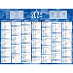 Bouchut Calendrier mural annuel - bleu 32 x 42 cm