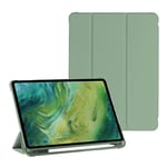 Compatible avec iPad (11 Pouces), étui Pliable en Forme de Y avec Fente pour Stylo, matériau Acrylique, Vert Matcha