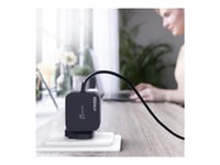 J5create Jup1565dcf3a-Fn - Strømadapter - Gan, Med 3 Typer Dc-Kontakter - 67 Watt - 3.3 A - Pd 2.0, Pd 3.0 (24 Pin Usb-C) - Svart - Storbritannia